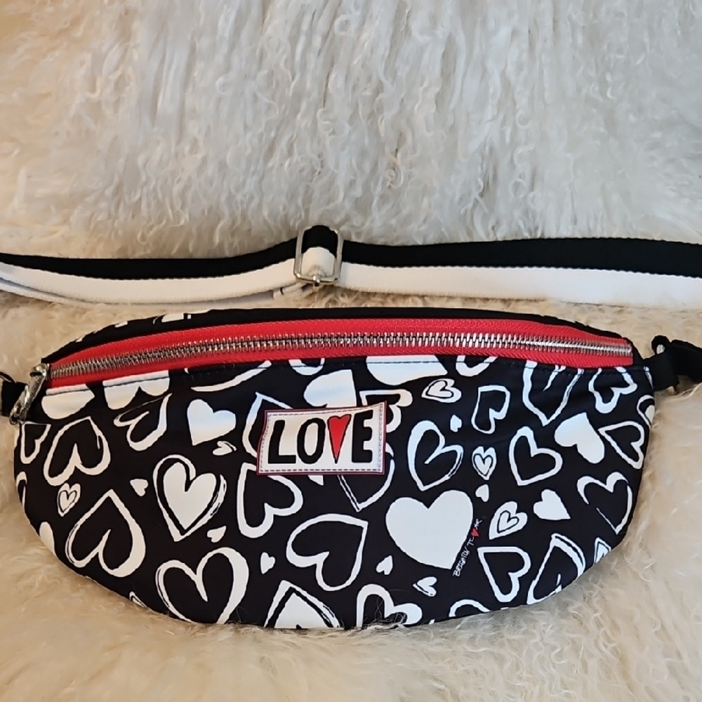 BRIGHTON Love Heart Patterned Black and White Women's Bag